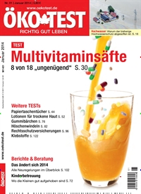 Titelbild der Ausgabe 1/2014 von ÖKO-TEST Magazin. Diese Zeitschrift und viele weitere Gesundheitsmagazine und Test Zeitschriften als Abo oder epaper bei United Kiosk online kaufen.