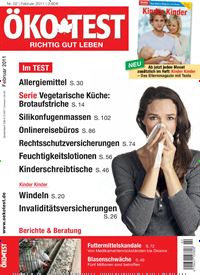 Titelbild der Ausgabe 2/2011 von ÖKO-TEST Magazin. Diese Zeitschrift und viele weitere Wirtschaftsmagazine und Politikmagazine als Abo oder epaper bei United Kiosk online kaufen.