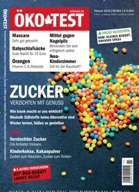Titelbild der Ausgabe 2/2019 von ÖKO-TEST Magazin. Diese Zeitschrift und viele weitere Wirtschaftsmagazine und Politikmagazine als Abo oder epaper bei United Kiosk online kaufen.