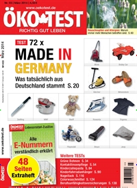 Titelbild der Ausgabe 3/2014 von ÖKO-TEST Magazin. Diese Zeitschrift und viele weitere Wirtschaftsmagazine und Politikmagazine als Abo oder epaper bei United Kiosk online kaufen.