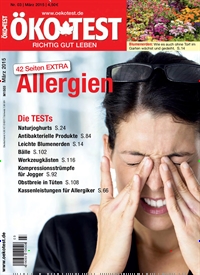 Titelbild der Ausgabe 3/2015 von ÖKO-TEST Magazin. Diese Zeitschrift und viele weitere Gesundheitsmagazine und Test Zeitschriften als Abo oder epaper bei United Kiosk online kaufen.