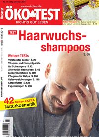 Titelbild der Ausgabe 5/2016 von ÖKO-TEST Magazin. Diese Zeitschrift und viele weitere Wirtschaftsmagazine und Politikmagazine als Abo oder epaper bei United Kiosk online kaufen.