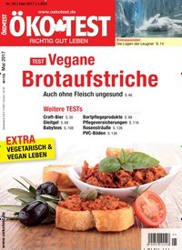 Titelbild der Ausgabe 5/2017 von ÖKO-TEST Magazin. Diese Zeitschrift und viele weitere Wirtschaftsmagazine und Politikmagazine als Abo oder epaper bei United Kiosk online kaufen.