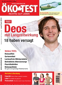 Titelbild der Ausgabe 6/2012 von ÖKO-TEST Magazin. Diese Zeitschrift und viele weitere Wirtschaftsmagazine und Politikmagazine als Abo oder epaper bei United Kiosk online kaufen.