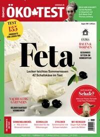 Titelbild der Ausgabe 8/2021 von ÖKO-TEST Magazin. Diese Zeitschrift und viele weitere Wirtschaftsmagazine und Politikmagazine als Abo oder epaper bei United Kiosk online kaufen.