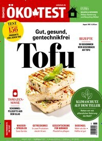 Titelbild der Ausgabe 8/2022 von ÖKO-TEST Magazin. Diese Zeitschrift und viele weitere Wirtschaftsmagazine und Politikmagazine als Abo oder epaper bei United Kiosk online kaufen.