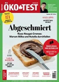 Titelbild der Ausgabe 9/2022 von ÖKO-TEST Magazin. Diese Zeitschrift und viele weitere Wirtschaftsmagazine und Politikmagazine als Abo oder epaper bei United Kiosk online kaufen.