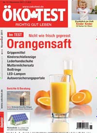 Titelbild der Ausgabe 11/2011 von ÖKO-TEST Magazin. Diese Zeitschrift und viele weitere Gesundheitsmagazine und Test Zeitschriften als Abo oder epaper bei United Kiosk online kaufen.