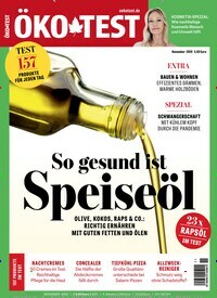 Titelbild der Ausgabe 11/2020 von ÖKO-TEST Magazin. Diese Zeitschrift und viele weitere Gesundheitsmagazine und Test Zeitschriften als Abo oder epaper bei United Kiosk online kaufen.