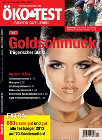 Titelbild der Ausgabe 12/2013 von ÖKO-TEST Magazin. Diese Zeitschrift und viele weitere Wirtschaftsmagazine und Politikmagazine als Abo oder epaper bei United Kiosk online kaufen.