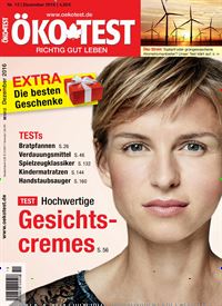 Titelbild der Ausgabe 12/2016 von ÖKO-TEST Magazin. Diese Zeitschrift und viele weitere Gesundheitsmagazine und Test Zeitschriften als Abo oder epaper bei United Kiosk online kaufen.