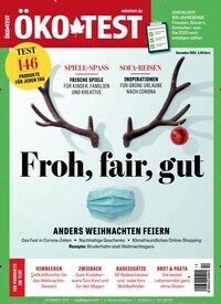 Titelbild der Ausgabe 12/2020 von ÖKO-TEST Magazin. Diese Zeitschrift und viele weitere Wirtschaftsmagazine und Politikmagazine als Abo oder epaper bei United Kiosk online kaufen.