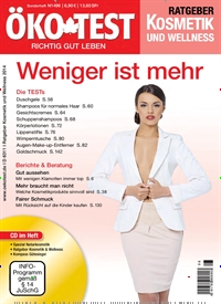 Titelbild der Ausgabe 96/2014 von ÖKO-TEST Ratgeber Kosmetik und Wellness. Diese Zeitschrift und viele weitere Wirtschaftsmagazine und Politikmagazine als Abo oder epaper bei United Kiosk online kaufen.