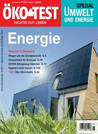 Titelbild der Ausgabe 8/2014 von ÖKO-TEST Spezial Umwelt & Energie. Diese Zeitschrift und viele weitere Gartenzeitschriften und Wohnzeitschriften als Abo oder epaper bei United Kiosk online kaufen.