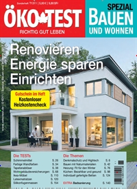 Titelbild der Ausgabe 11/2013 von ÖKO-TEST Spezial Wohnen und Leben. Diese Zeitschrift und viele weitere Wirtschaftsmagazine und Politikmagazine als Abo oder epaper bei United Kiosk online kaufen.