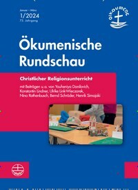 Titelbild der Ausgabe 1/2024 von Ökumenische Rundschau. Diese Zeitschrift und viele weitere Kunstmagazine und Kulturmagazine als Abo oder epaper bei United Kiosk online kaufen.
