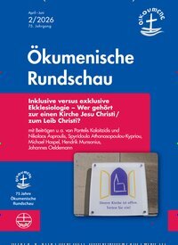Titelbild der Ausgabe 2/2026 von Ökumenische Rundschau. Diese Zeitschrift und viele weitere Kunstmagazine und Kulturmagazine als Abo oder epaper bei United Kiosk online kaufen.