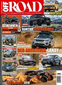 Titelbild der Ausgabe 6/2019 von Off Road. Diese Zeitschrift und viele weitere Automagazine und Motorradzeitschriften als Abo oder epaper bei United Kiosk online kaufen.