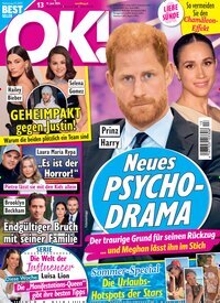 Titelbild der Ausgabe 13/2025 von OK!. Diese Zeitschrift und viele weitere Lifestylemagazine und Peoplemagazine als Abo oder epaper bei United Kiosk online kaufen.