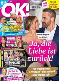 Titelbild der Ausgabe 22/2025 von OK!. Diese Zeitschrift und viele weitere Lifestylemagazine und Peoplemagazine als Abo oder epaper bei United Kiosk online kaufen.