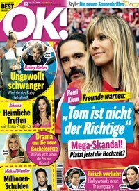 Titelbild der Ausgabe 23/2019 von OK!. Diese Zeitschrift und viele weitere Lifestylemagazine und Peoplemagazine als Abo oder epaper bei United Kiosk online kaufen.