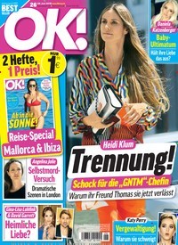 Titelbild der Ausgabe 26/2018 von OK!. Diese Zeitschrift und viele weitere Lifestylemagazine und Peoplemagazine als Abo oder epaper bei United Kiosk online kaufen.
