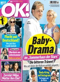 Titelbild der Ausgabe 32/2018 von OK!. Diese Zeitschrift und viele weitere Lifestylemagazine und Peoplemagazine als Abo oder epaper bei United Kiosk online kaufen.
