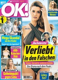 Titelbild der Ausgabe 37/2018 von OK!. Diese Zeitschrift und viele weitere Lifestylemagazine und Peoplemagazine als Abo oder epaper bei United Kiosk online kaufen.