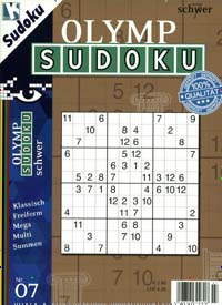 Titelbild der Ausgabe 7/2014 von Olymp Sudoku. Diese Zeitschrift und viele weitere Groschenromane und Rätselhefte als Abo oder epaper bei United Kiosk online kaufen.