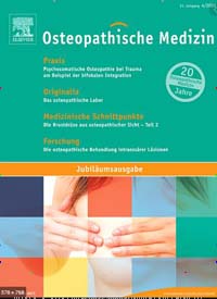 Titelbild der Ausgabe 4/2020 von Osteopathische Medizin. Diese Zeitschrift und viele weitere Pflegezeitschriften und medizinische Fachzeitschriften als Abo oder epaper bei United Kiosk online kaufen.