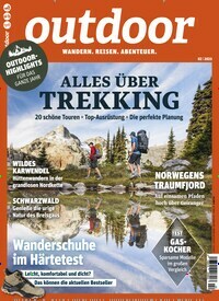 Titelbild der Ausgabe 2/2023 von Outdoor. Diese Zeitschrift und viele weitere Reisemagazine, Freizeitmagazine und Wissensmagazine als Abo oder epaper bei United Kiosk online kaufen.