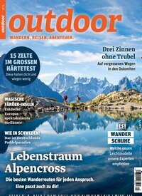 Titelbild der Ausgabe 7/2025 von Outdoor. Diese Zeitschrift und viele weitere Sportmagazine als Abo oder epaper bei United Kiosk online kaufen.