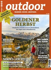 Titelbild der Ausgabe 10/2023 von Outdoor. Diese Zeitschrift und viele weitere Sportmagazine als Abo oder epaper bei United Kiosk online kaufen.
