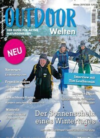 Titelbild der Ausgabe 1/2020 von OutdoorWelten. Diese Zeitschrift und viele weitere Sportmagazine als Abo oder epaper bei United Kiosk online kaufen.