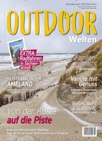 Titelbild der Ausgabe 2/2025 von OutdoorWelten. Diese Zeitschrift und viele weitere Sportmagazine als Abo oder epaper bei United Kiosk online kaufen.