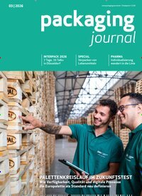 Titelbild der Ausgabe 3/2026 von packaging journal. Diese Zeitschrift und viele weitere Industriemagazine und Handwerkmagazine als Abo oder epaper bei United Kiosk online kaufen.