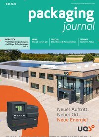 Titelbild der Ausgabe 4/2026 von packaging journal. Diese Zeitschrift und viele weitere Industriemagazine und Handwerkmagazine als Abo oder epaper bei United Kiosk online kaufen.