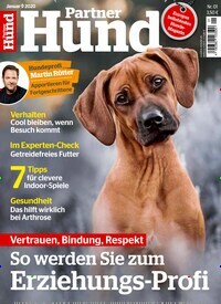 Titelbild der Ausgabe 1/2020 von Partner Hund. Diese Zeitschrift und viele weitere Elternzeitschriften und Tierzeitschriften als Abo oder epaper bei United Kiosk online kaufen.