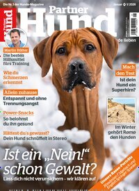Titelbild der Ausgabe 1/2026 von Partner Hund. Diese Zeitschrift und viele weitere Elternzeitschriften und Tierzeitschriften als Abo oder epaper bei United Kiosk online kaufen.