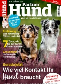 Titelbild der Ausgabe 6/2020 von Partner Hund. Diese Zeitschrift und viele weitere Elternzeitschriften und Tierzeitschriften als Abo oder epaper bei United Kiosk online kaufen.