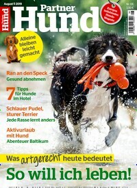 Titelbild der Ausgabe 8/2019 von Partner Hund. Diese Zeitschrift und viele weitere Elternzeitschriften und Tierzeitschriften als Abo oder epaper bei United Kiosk online kaufen.