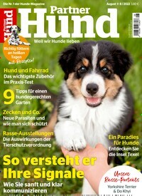 Titelbild der Ausgabe 8/2022 von Partner Hund. Diese Zeitschrift und viele weitere Elternzeitschriften und Tierzeitschriften als Abo oder epaper bei United Kiosk online kaufen.
