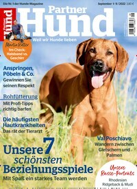 Titelbild der Ausgabe 9/2022 von Partner Hund. Diese Zeitschrift und viele weitere Elternzeitschriften und Tierzeitschriften als Abo oder epaper bei United Kiosk online kaufen.