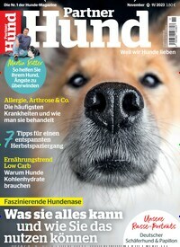 Titelbild der Ausgabe 11/2023 von Partner Hund. Diese Zeitschrift und viele weitere Elternzeitschriften und Tierzeitschriften als Abo oder epaper bei United Kiosk online kaufen.