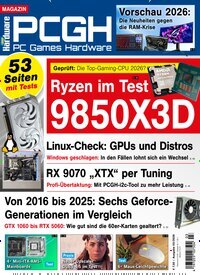 Titelbild der Ausgabe 3/2026 von PC Games Hardware Magazin. Diese Zeitschrift und viele weitere Computerzeitschriften, Tabletmagazine und Smartphonemagazine als Abo oder epaper bei United Kiosk online kaufen.
