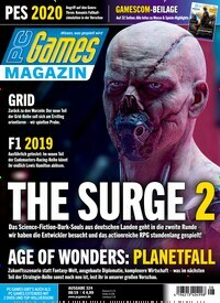Titelbild der Ausgabe 8/2019 von PC Games Magazin. Diese Zeitschrift und viele weitere Computerzeitschriften, Tabletmagazine und Smartphonemagazine als Abo oder epaper bei United Kiosk online kaufen.