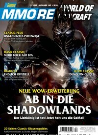 Titelbild der Ausgabe 12/2019 von PC Games MMORE. Diese Zeitschrift und viele weitere Computerzeitschriften, Tabletmagazine und Smartphonemagazine als Abo oder epaper bei United Kiosk online kaufen.