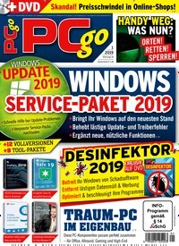 Titelbild der Ausgabe 1/2019 von PC go Premium Gold. Diese Zeitschrift und viele weitere Computerzeitschriften, Tabletmagazine und Smartphonemagazine als Abo oder epaper bei United Kiosk online kaufen.