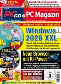 Titelbild der Ausgabe 1/2026 von PC Magazin. Diese Zeitschrift und viele weitere Computerzeitschriften, Tabletmagazine und Smartphonemagazine als Abo oder epaper bei United Kiosk online kaufen.