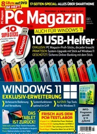 Titelbild der Ausgabe 3/2022 von PC Magazin. Diese Zeitschrift und viele weitere Computerzeitschriften, Tabletmagazine und Smartphonemagazine als Abo oder epaper bei United Kiosk online kaufen.